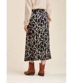 Middenlengte Rok Met Dubbele Lengte Met Tweekleurige Print -Dames Outfits Winkel 90eba5bafc4c4e0c9d6c40492ef0483b