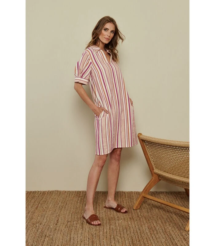 Hemdsjurk Met Strepen 1 Hemdsjurk Met Strepen