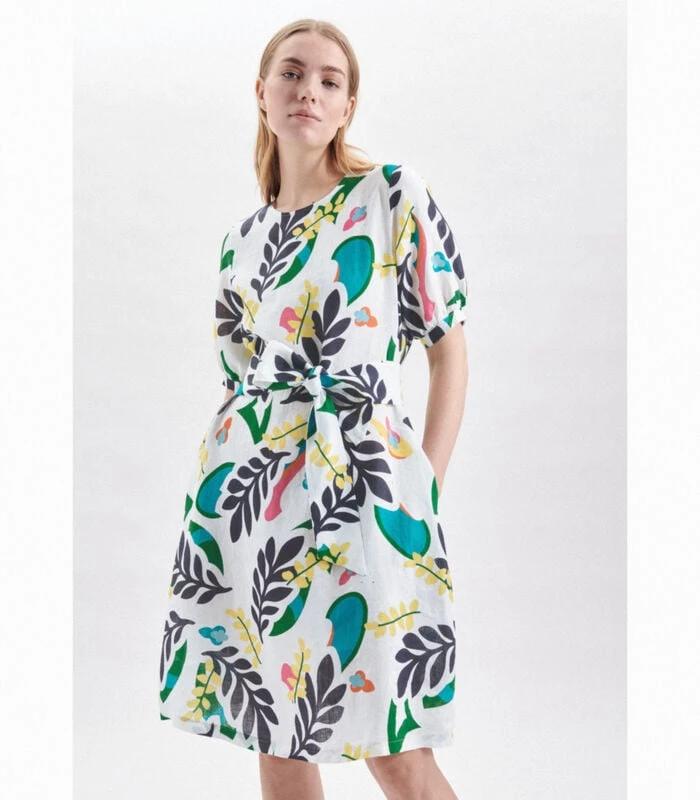 Seidensticker Jurk Bloemen Korte Mouwen Ronde Hals 5 Seidensticker Jurk Bloemen Korte Mouwen Ronde Hals - Afbeelding 5