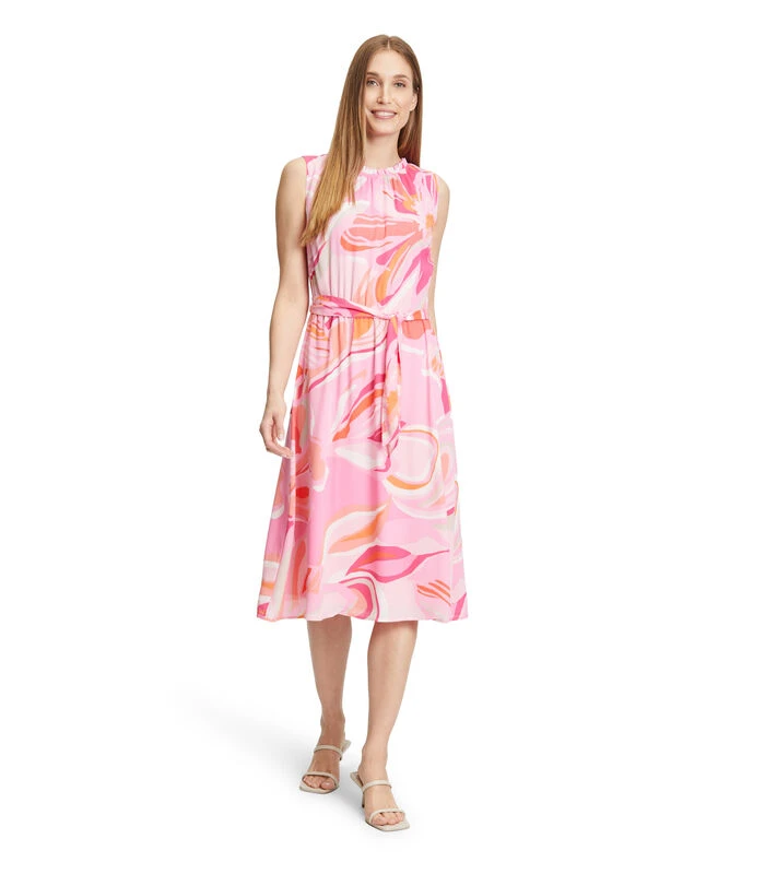 Betty Barclay Midi-jurk Met Rimpeling 1 Betty Barclay Midi-jurk Met Rimpeling