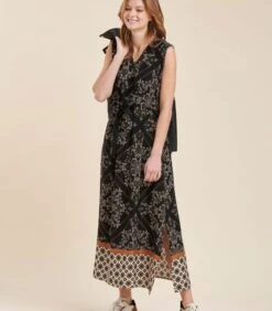 Bedrukte Maxi-jurk Met Basis -Dames Outfits Winkel 9a68ac6cfb6541cf932af17b1bae4809