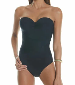 1-delig Strapless Zwempak Met Beugel Afslankend Shape