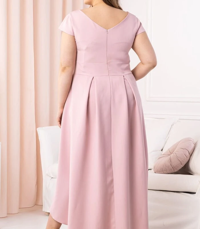 Exclusieve Avondjurk Met Sleep Asymmetrisch Elegant Met Glanzend Lint SYNTIA 3 Exclusieve Avondjurk Met Sleep Asymmetrisch Elegant Met Glanzend Lint SYNTIA - Afbeelding 3