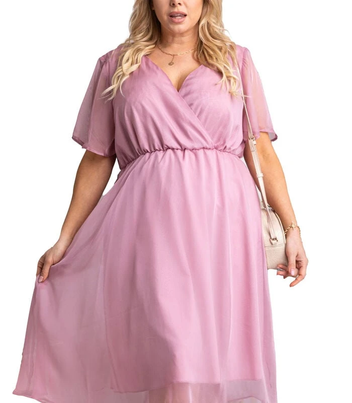 Jurk Van Chiffon Gesneden Onder De Buste DENISA 1 Jurk Van Chiffon Gesneden Onder De Buste DENISA