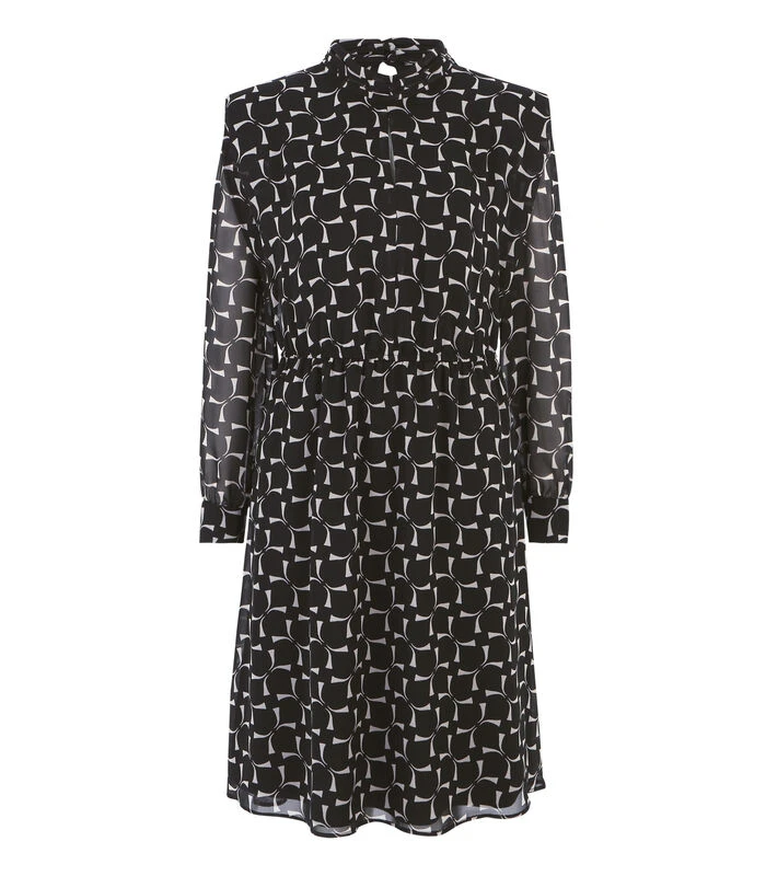 Midi-jurk Met Hoge Kraag 3 Midi-jurk Met Hoge Kraag - Afbeelding 3