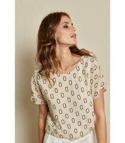 Tuniekbloes Met Blokjesprint