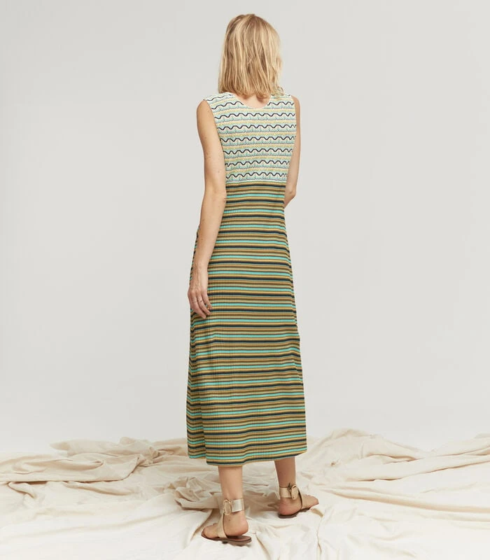ROMA Gestreepte Lang Jurk 2 ROMA Gestreepte Lang Jurk - Afbeelding 2
