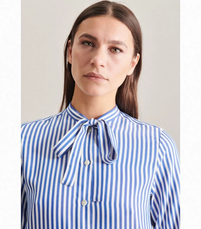 Seidensticker Jurk Strepen Lange Mouwen Ronde Hals 3 Seidensticker Jurk Strepen Lange Mouwen Ronde Hals - Afbeelding 3