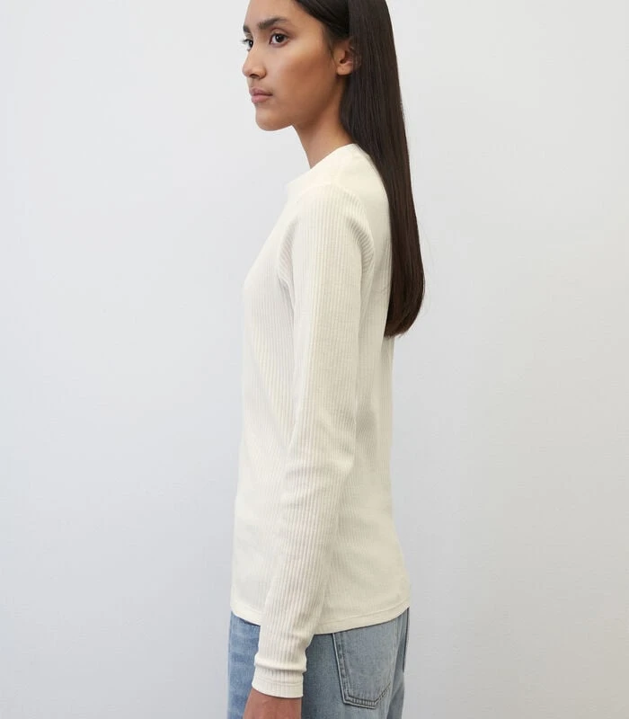 Longsleeve Met Geribde Ronde Hals 4 Longsleeve Met Geribde Ronde Hals - Afbeelding 4