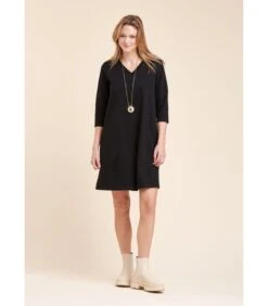 Wijd Uitlopende Jurk Van Milano Jerseystof