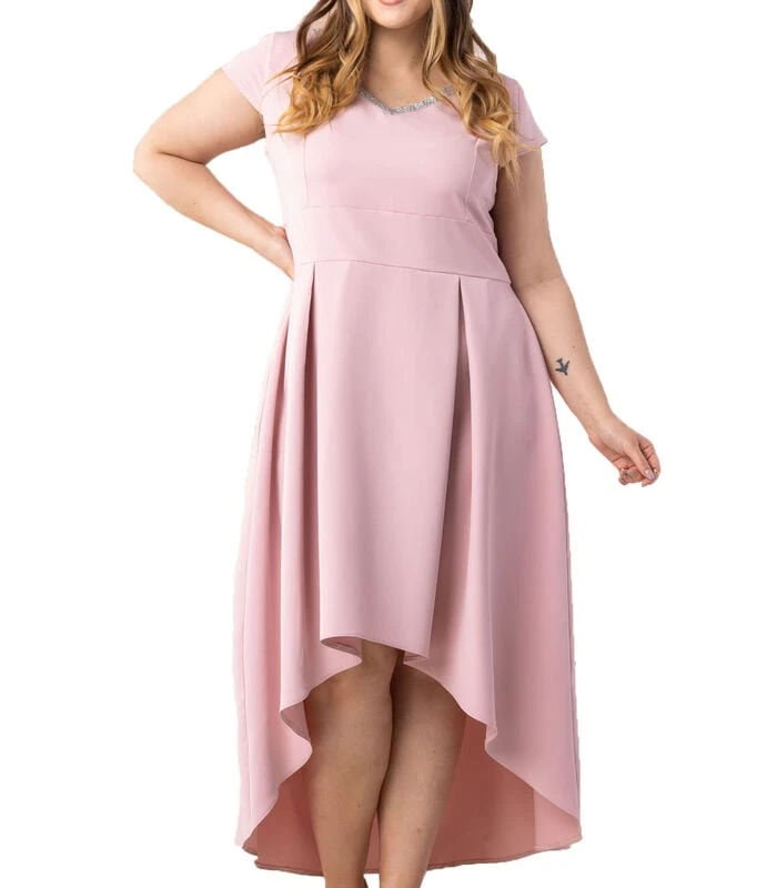 Exclusieve Avondjurk Met Sleep Asymmetrisch Elegant Met Glanzend Lint SYNTIA 1 Exclusieve Avondjurk Met Sleep Asymmetrisch Elegant Met Glanzend Lint SYNTIA