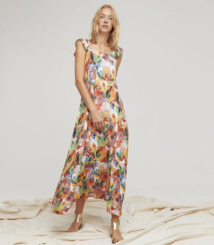 LLUC Lange Jurk Met Print 1 LLUC Lange Jurk Met Print