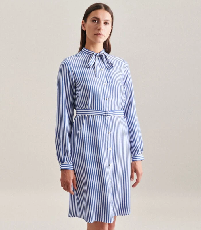 Seidensticker Jurk Strepen Lange Mouwen Ronde Hals 1 Seidensticker Jurk Strepen Lange Mouwen Ronde Hals