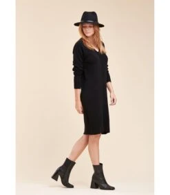 Halflange Gebreide Jurk