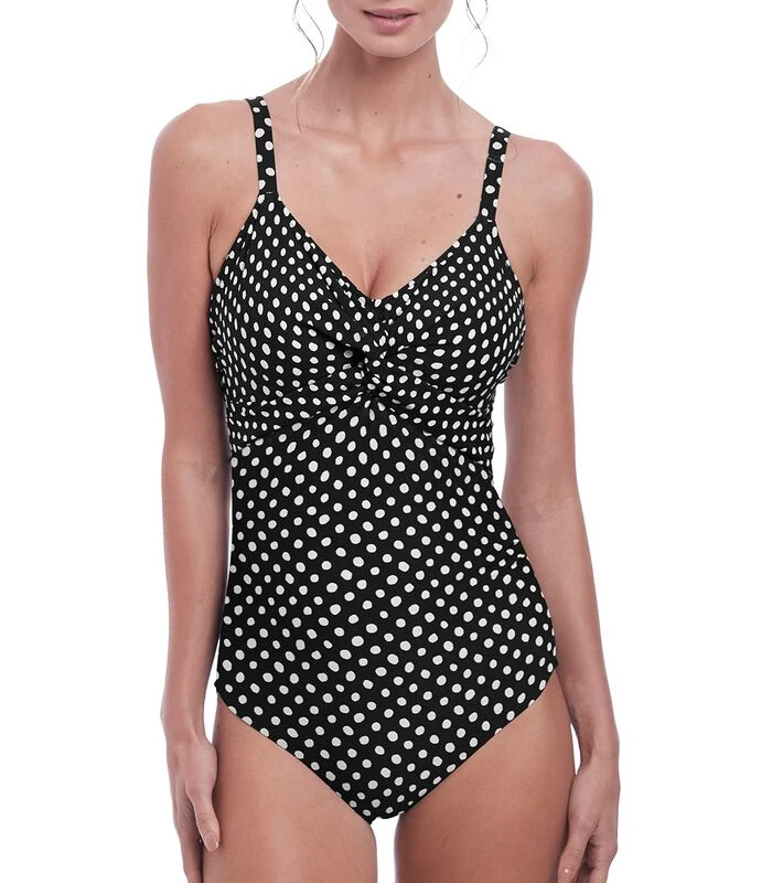 Gedraaid Zwempak Met Stippen Santa Monica 1 Gedraaid Zwempak Met Stippen Santa Monica