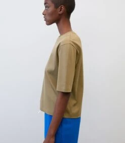 Marc O'Polo T-shirt Met Ronde Hals En 3/4-mouwen -Dames Outfits Winkel c8cf0e36c9af4b1283b266247e33cd01