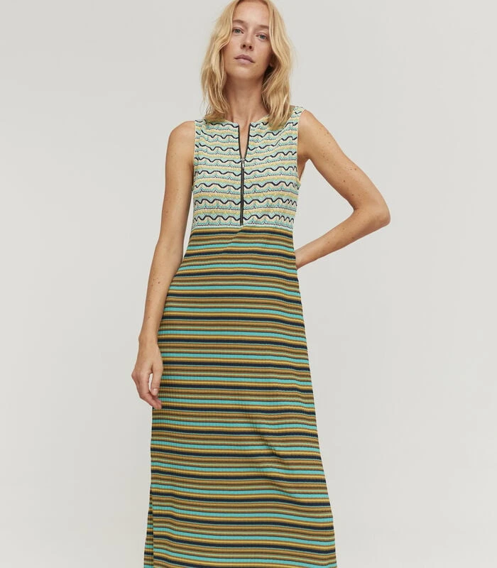 ROMA Gestreepte Lang Jurk 3 ROMA Gestreepte Lang Jurk - Afbeelding 3