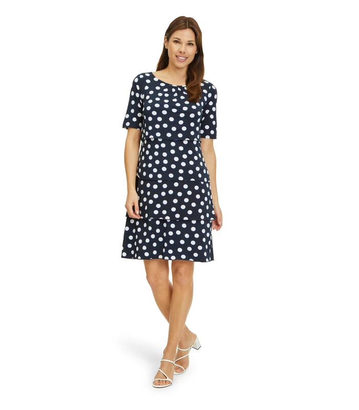 Betty Barclay Gelaagde Jurk Korte Mouwen 5 Betty Barclay Gelaagde Jurk Korte Mouwen - Afbeelding 5