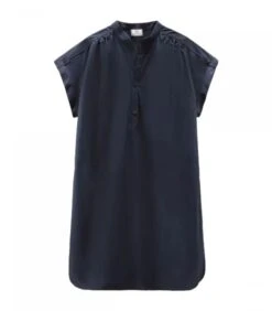 Woolrich Poplin Medium Dress M.Blue CFWWDR01323989