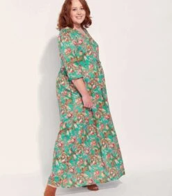 Ecovero Bedrukte Lange Jurk QUIMPUR -Dames Outfits Winkel d25e9ebe65654d38a5e2ae954dabffcc