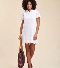 Geborduurde Anglaise Korte Jurk