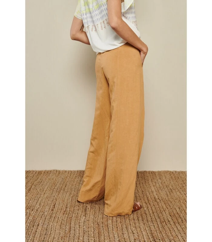 Wijde Broek In Een Oranje Linnenmix 2 Wijde Broek In Een Oranje Linnenmix - Afbeelding 2