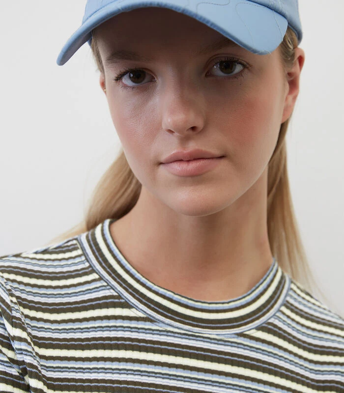 Gestreepte Jersey Jurk Slim 5 Gestreepte Jersey Jurk Slim - Afbeelding 5