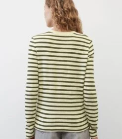 Marc O'Polo Gestreepte Longsleeve Van Slub Jersey Met Gemiddeld Gewicht Regular -Dames Outfits Winkel e15025242e4b443196624af75a0cb674