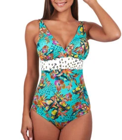 Zwempak Met Tropische Print Monoï