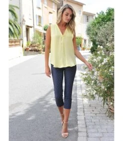 Stretch Broek Met Bloemen INKA -Dames Outfits Winkel e864b273a754412b9d3047fa0ea4e8d5