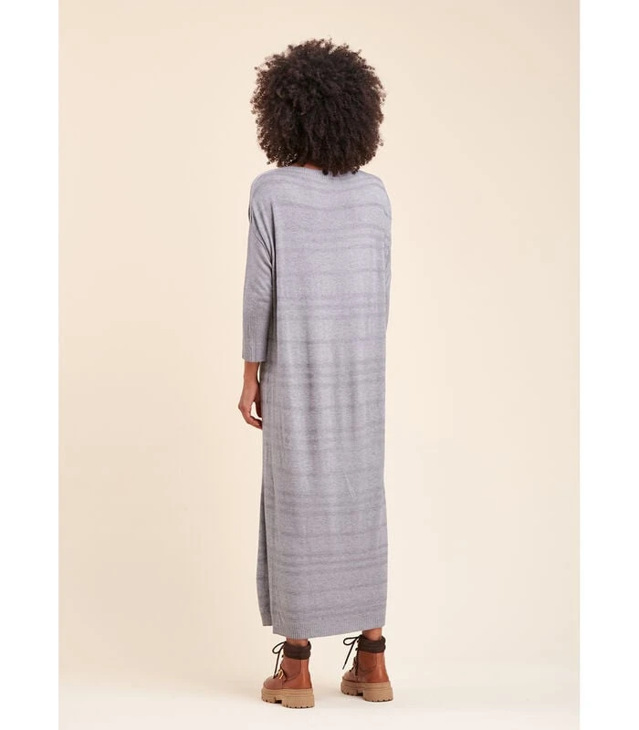 Jurk Van Dun En Soepelvallende Tricot 3 Jurk Van Dun En Soepelvallende Tricot - Afbeelding 3