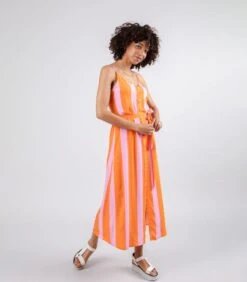 Brava Fabrics Jurk - Oranje -Dames Outfits Winkel f033cfe49f3c449cbed9f621c4e82be0