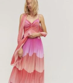 REIMS Geplooide Jurk En Foulard -Dames Outfits Winkel f4d9b32b08014520b421491dd2d49d7d