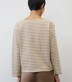 Marc O'Polo Gestreept T-shirt Van Heavy Jersey Loose -Dames Outfits Winkel f575763f989c4e2ea21aebb2e0977b16