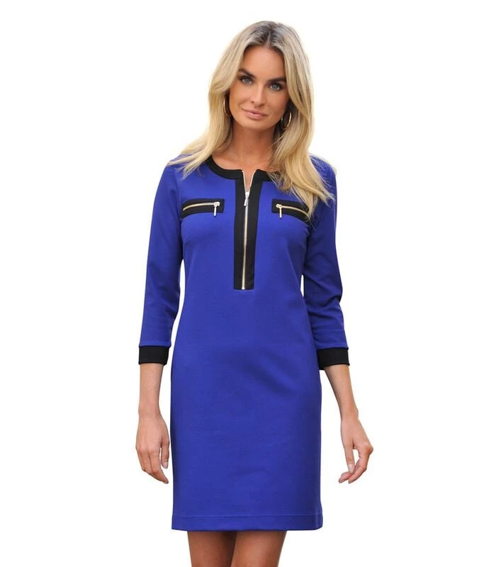 Bradford Driekwart Mouw Rechte Milano Jurk 1 Bradford Driekwart Mouw Rechte Milano Jurk