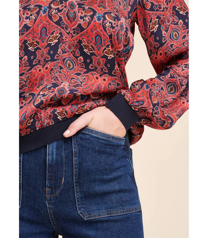 Top In Bedrukte Viscose Satijn 4 Top In Bedrukte Viscose Satijn - Afbeelding 4