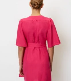 Marc O'Polo Korte Linnen Wikkeljurk -Dames Outfits Winkel fe393b4277be48c9ac5772bd81383a4b